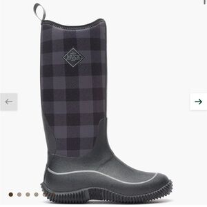 Muck Women's Hale Tall Boot - Blue & Black Plaid New in Box